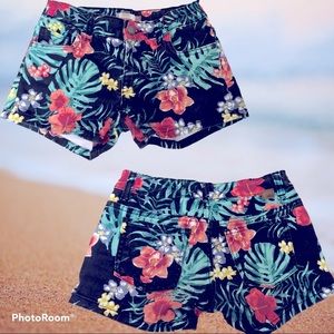 Hawaiian shorts;Roxy